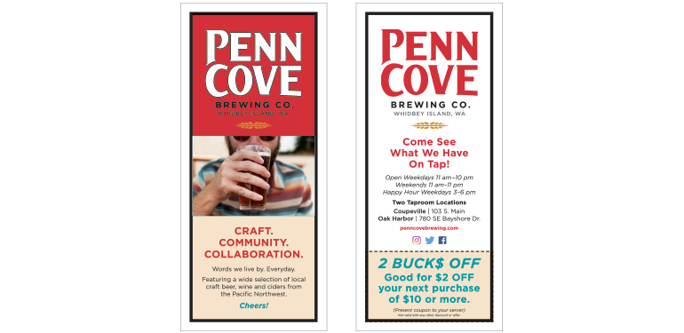 Penn Cove Brewing Company: Rack Card