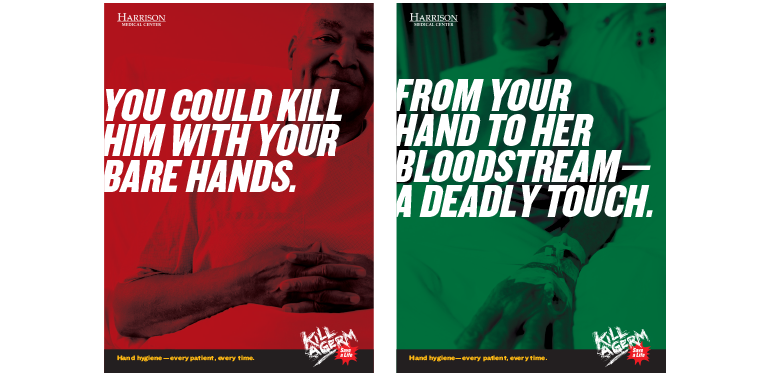 Harrison Medical Center: Internal Hand Washing Campaign Posters