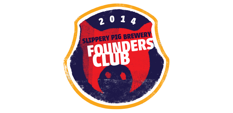 Slippery Pig Brewery: Founders Club Logo
