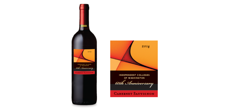 Independent Colleges of Washington: Anniversary Wine Label